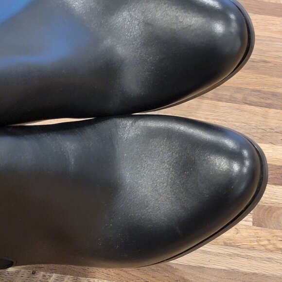 Michael Kors Women's Lottie Boot Size 6 Block Heel Black Leather - Picture 7 of 16